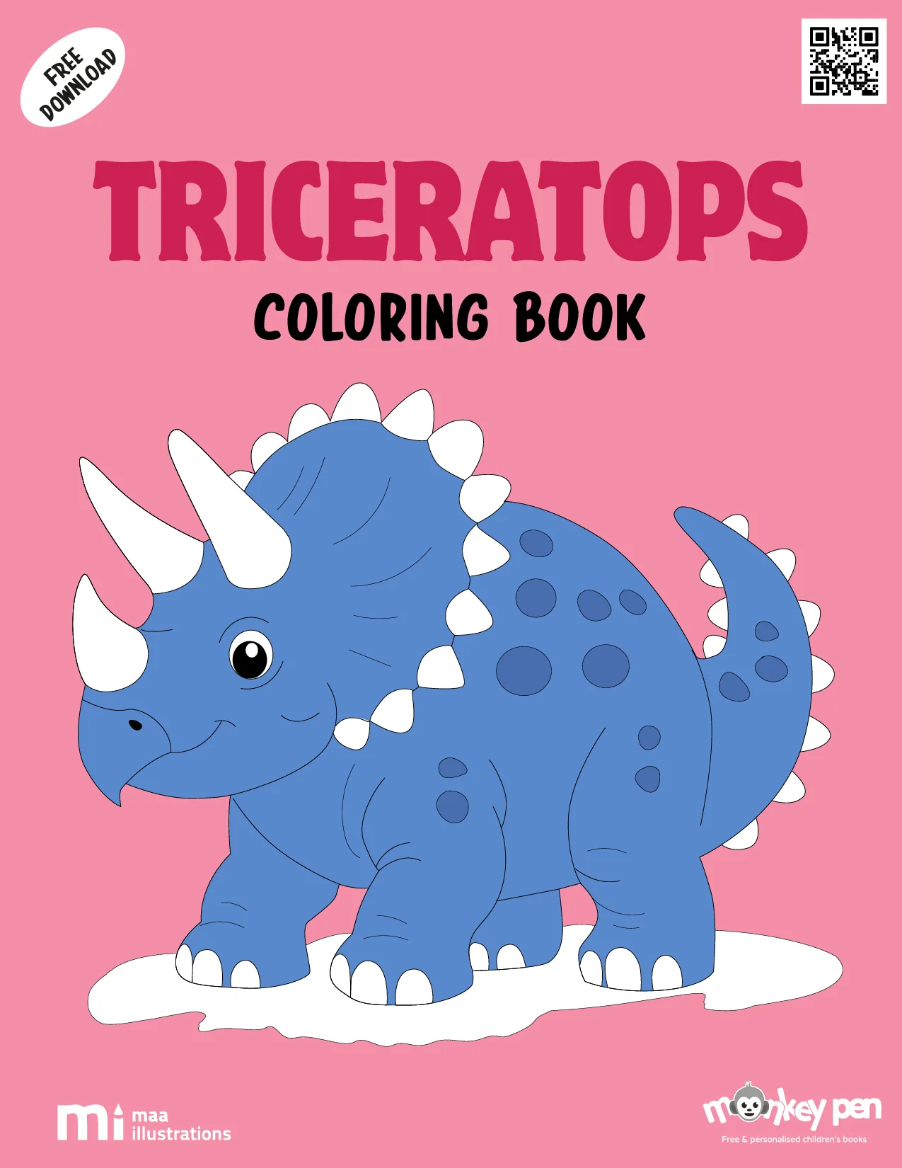 Triceratops - Free Coloring Pages
